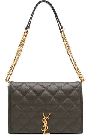 Saint Laurent 2020 mini Becky Schultertasche aus gestepptem Lammleder