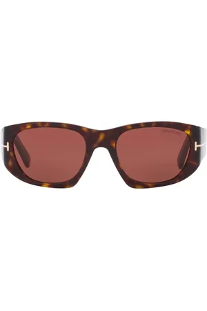 Tom Ford Runde Sonnenbrille in Schildpattoptik
