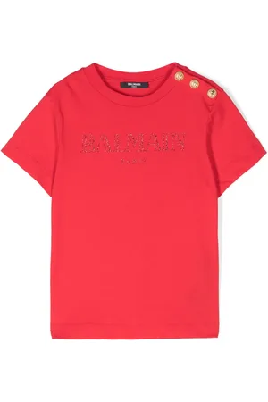 Balmain T-Shirt mit Glitter-Logo