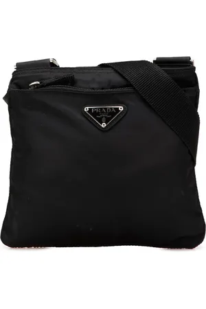 Prada 2000-2013 Tessuto Umhängetasche mit Reißverschluss