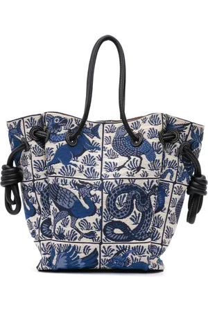 Loewe 2019 William de Morgan kleine Canvas Flamenco Knot Tote Bag