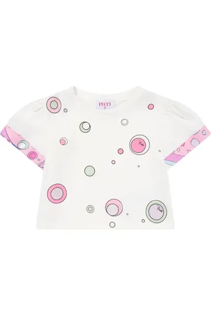 PUCCI Junior T-Shirt mit Fontane-Print