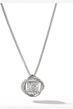 David Yurman Infinity Halskette aus Sterlingsilber mit Diamanten