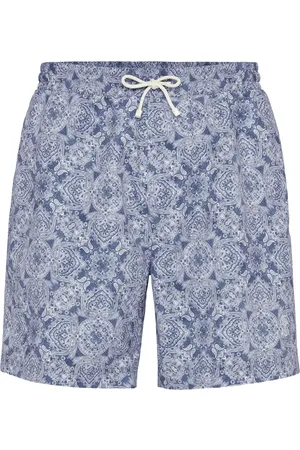 Brunello Cucinelli Gemusterte Badeshorts