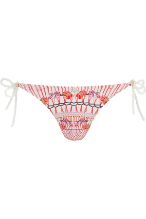 TEMPERLEY LONDON Pomegranate Bikinihöschen mit Blumen-Print