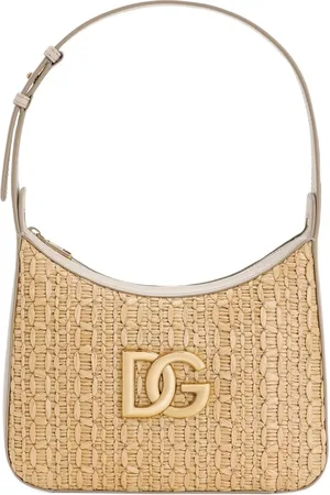Dolce & Gabbana Gehäkelte Raffia Schultertasche
