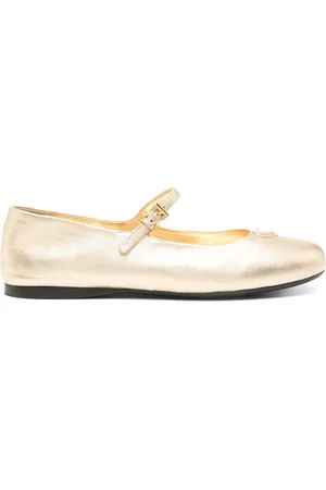 Prada Ballerinas im Metallic-Look