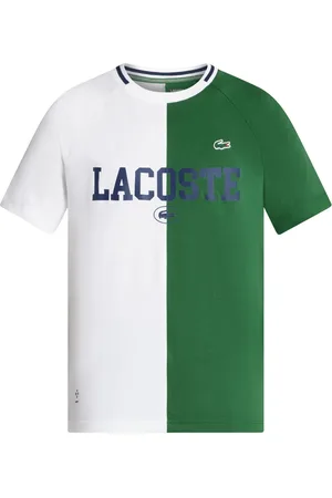 Lacoste Zweifarbiges T-Shirt mit Logo-Print