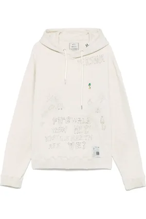 Maison Mihara Yasuhiro Hoodie im Distressed-Look mit Print