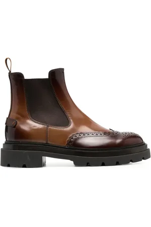 santoni Chelsea-Boots mit Budapestermuster