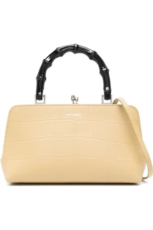 Jil Sander Umhängetasche mit Kroko-Effekt