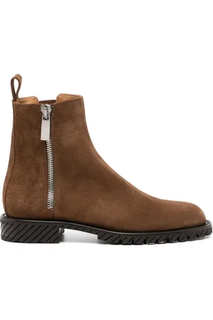 OFF-WHITE Wildlederstiefel mit Logo-Prägung