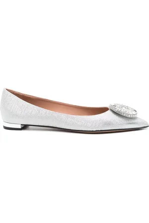 Aquazzura Crystal Hoop Ballerinas