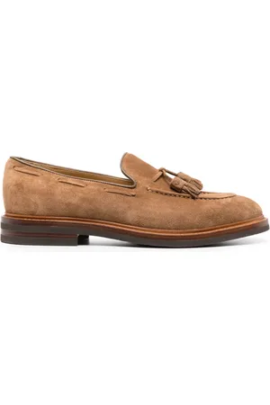 Brunello Cucinelli Loafer aus Wildleder mit Quasten
