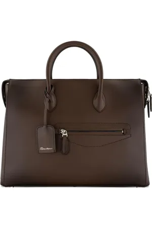 santoni Laptoptasche aus Leder