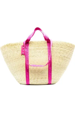 OFF-WHITE Shopper aus Stroh