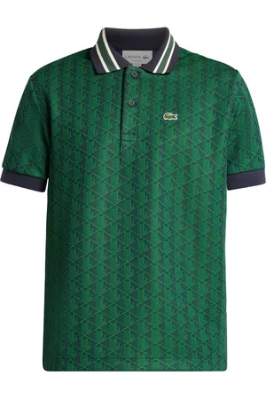 Lacoste Geometrisch gemustertes Poloshirt mit Logo-Applikation