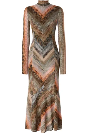 Missoni Ausgestelltes Midikleid mit Stehkragen