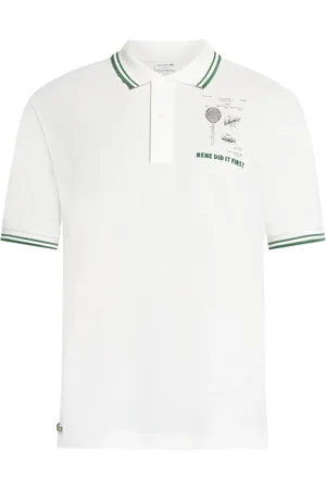 Lacoste Poloshirt mit Slogan-Stickerei