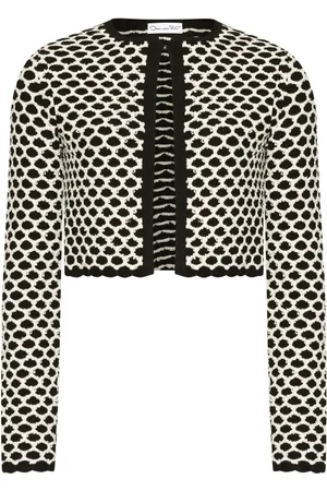 Oscar de la Renta Cardigan mit Wabenstrickmuster
