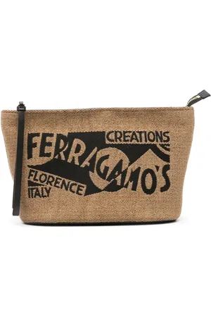 Salvatore Ferragamo Clutch mit Logo