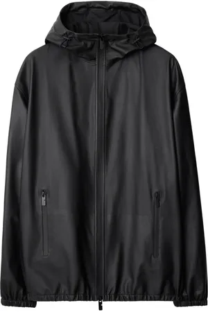 Burberry Lederjacke mit Kapuze