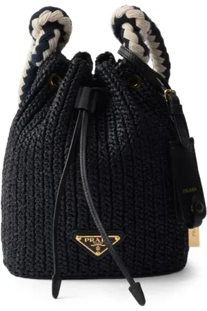 Prada Gewebte Beuteltasche mit Kordelzug