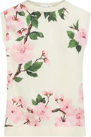 Oscar de la Renta Seiden-Tanktop mit Print