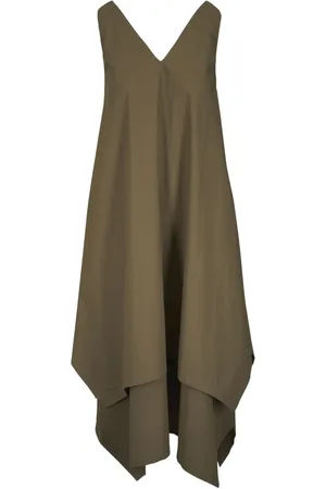 ODEEH Kleid mit asymmetrischem Saum