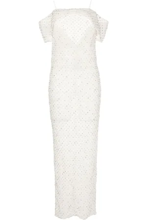 Saiid Kobeisy Maxikleid mit Perlen