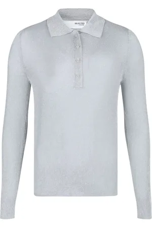 SELECTED Poloshirt im Metallic-Look