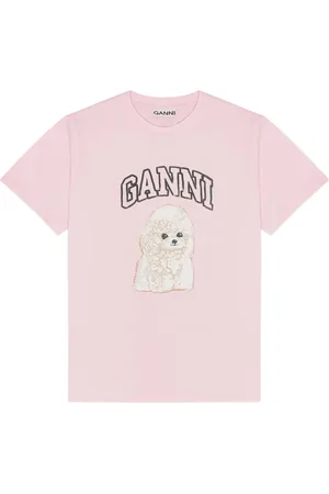 Ganni T-Shirt aus Bio-Baumwolle