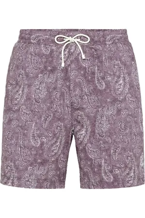 Brunello Cucinelli Badeshorts mit Paisley-Print