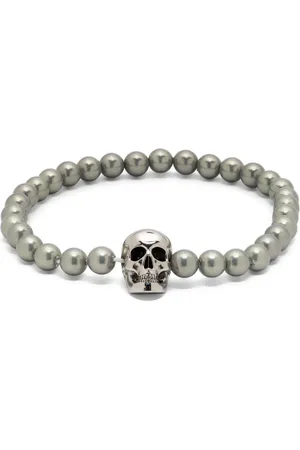 Alexander McQueen Perlenarmband mit Totenkopf