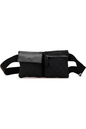 Gucci 2000-2015 GG Canvas Double Pocket Gürteltasche