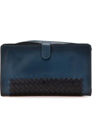 Bottega Veneta 2012-2024 Intrecciato Trimmed Clutch aus Nappaleder mit Handgelenkschlaufe
