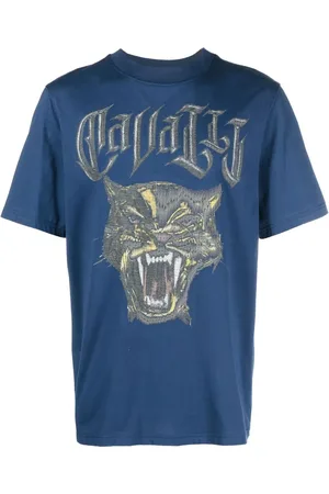 Roberto Cavalli T-Shirt mit Panther-Print