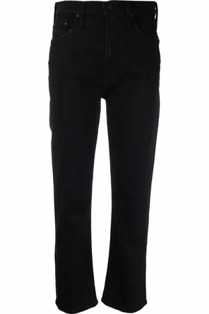 Mother Rider Cropped-Jeans mit hoher Taille