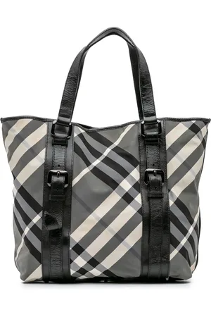 Burberry 2000-2017 mittelgroße Beat Check Victoria Tote Bag aus Nylon