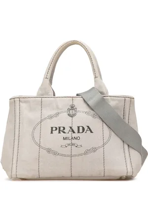 Prada 2013-2024 kleine Canapa Satchel-Tasche aus Denim mit Logo