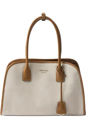 Prada Mittelgroße Tote Bag aus Leinengemisch