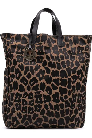 Fendi 2010-2024 Tote Bag aus Canvas mit Leoparden-Print