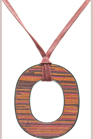 Hermès 2000-2024 Vibrato Lederhalskette mit palladiertem Isthme-Anhänger