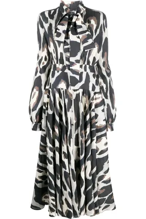 Roberto Cavalli Midikleid mit Animal-Print