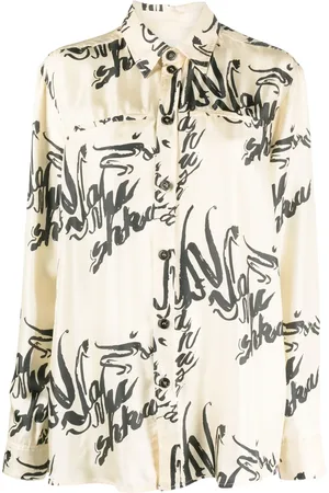 Nanushka Hemd mit Kalligrafie-Print