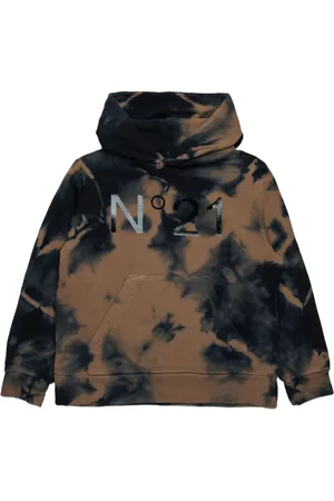 Nº21 Hoodie mit Batikmuster