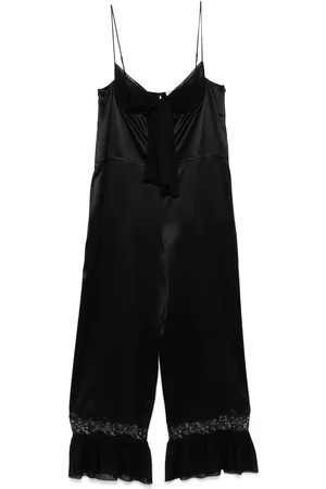 Saint Laurent Seiden-Jumpsuit mit Schleifendetail