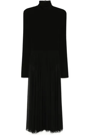 Norma Kamali Ausgestelltes Midikleid mit Rollkragen