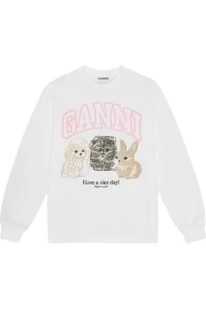 Ganni Sweatshirt mit Logo-Print