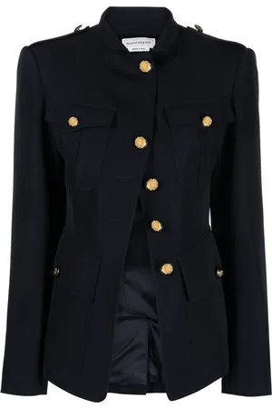 Alexander McQueen Asymmetrische Military-Jacke